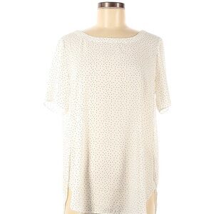 Banana Republic Factory Cream Polka Dot Blouse